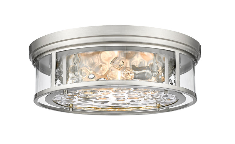Z-Lite 493F4-BN Four Light Flush Mount, Brushed Nickel