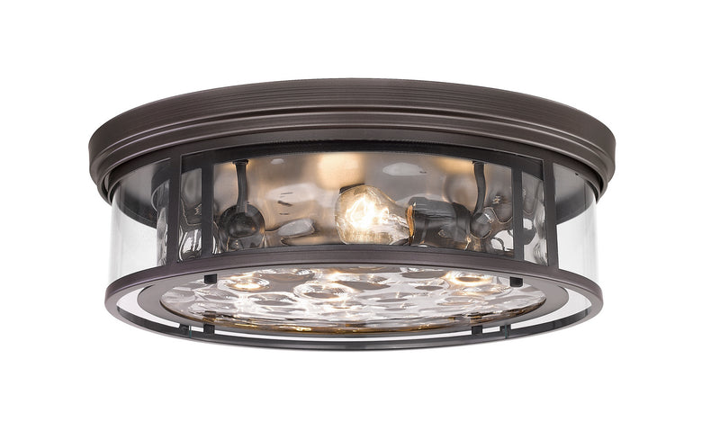 Z-Lite 493F4-BRZ Four Light Flush Mount, Bronze