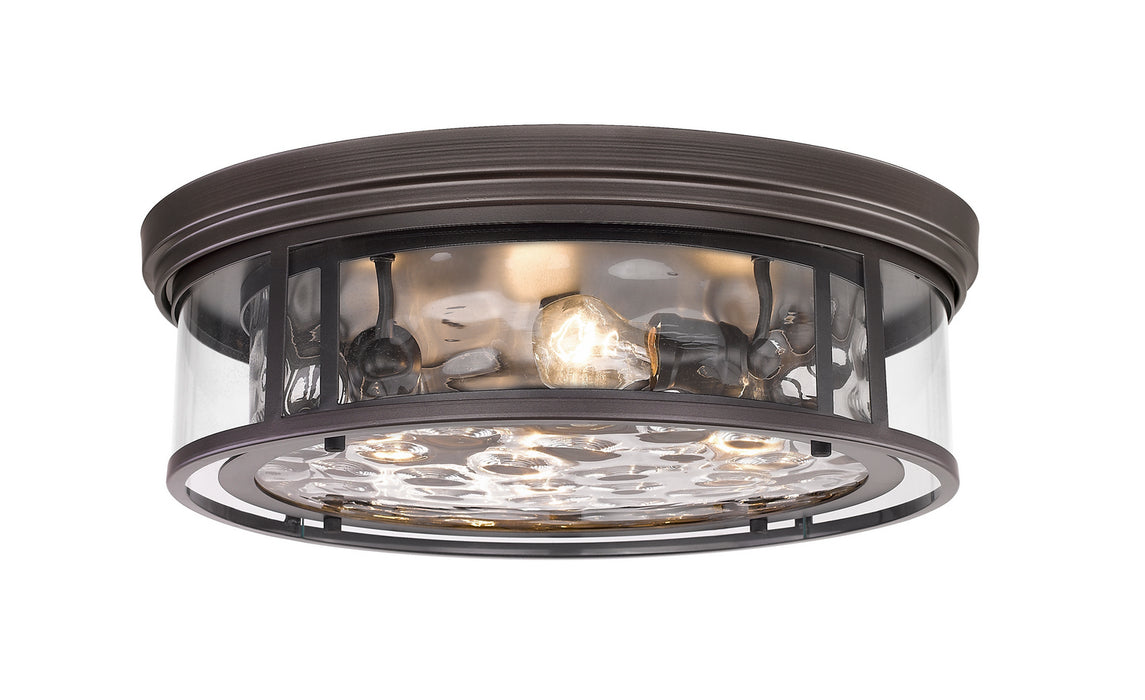 Z-Lite 493F4-BRZ Four Light Flush Mount, Bronze