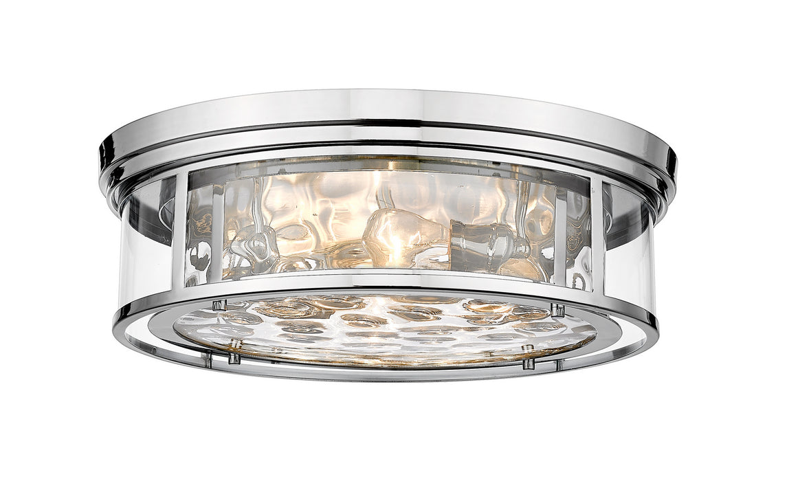 Z-Lite 493F4-PN Four Light Flush Mount, Polished Nickel