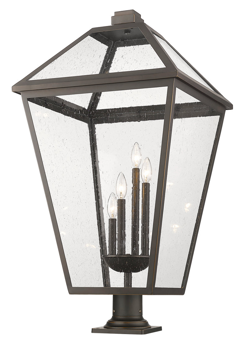 Z-Lite 579PHXLXR-533PM-ORB Four Light Outdoor Pier Mounted Fixture, Oil Rubbed Bronze