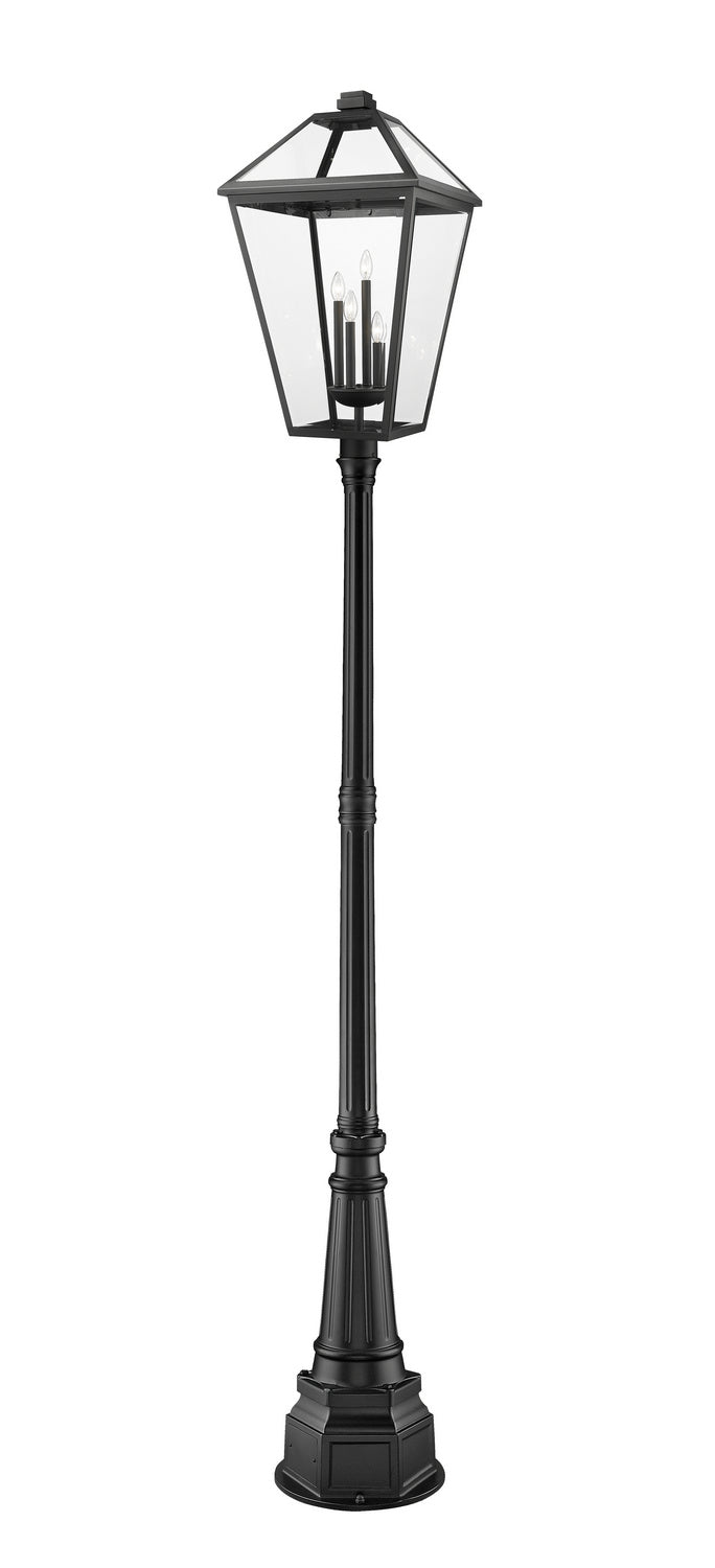 Z-Lite 579PHXLXR-564P-BK Four Light Outdoor Post Mounted Fixture, Black