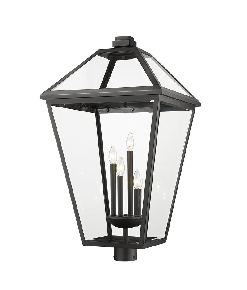 Z-Lite 579PHXLXR-BK Four Light Outdoor Post Mount Fixture, Black