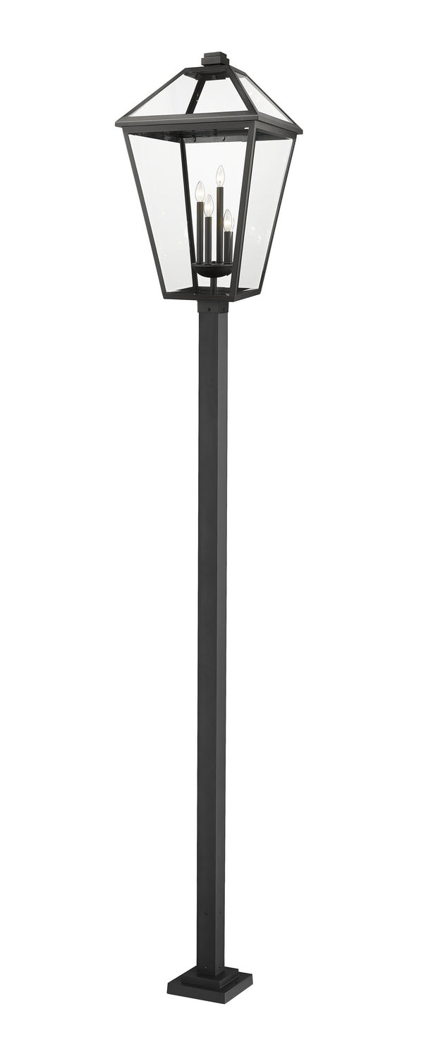 Z-Lite 579PHXLXS-536P-BK Four Light Outdoor Post Mounted Fixture, Black