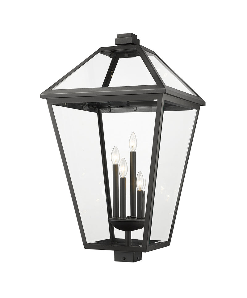 Z-Lite 579PHXLXS-BK Four Light Outdoor Post Mount Fixture, Black
