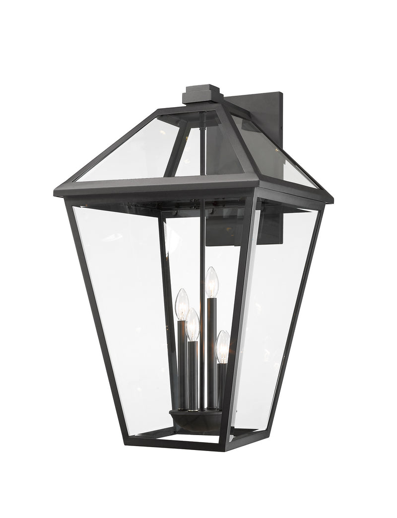 Z-Lite 579XLX-BK Four Light Outdoor Wall Light, Black