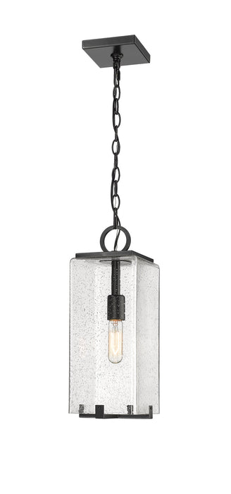 Z-Lite 592CHM-BK One Light Outdoor Chain Mount Ceiling Fixture, Black