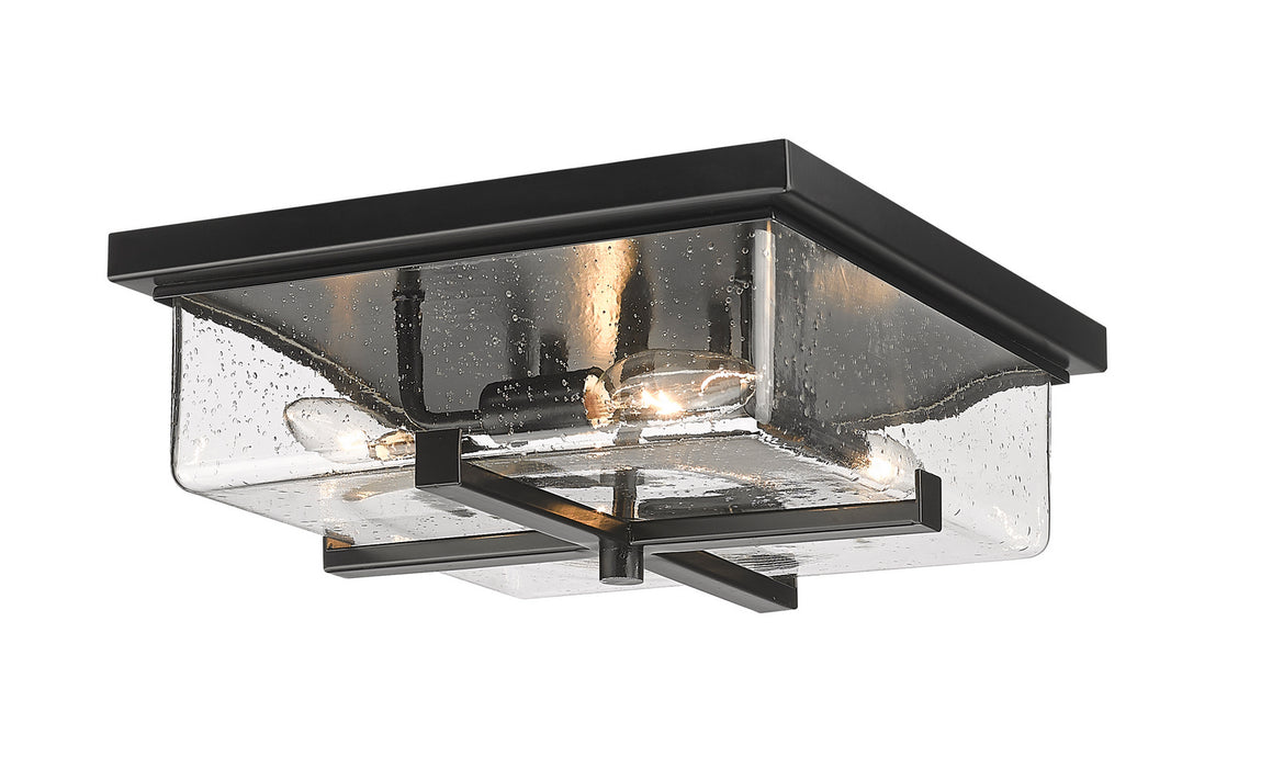 Z-Lite 592F-BK Four Light Outdoor Flush Mount, Black