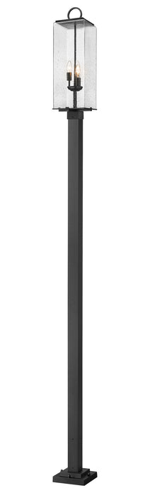 Z-Lite 592PHBS-536P-BK Three Light Outdoor Post Mounted Fixture, Black
