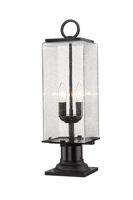 Z-Lite 592PHMR-533PM-BK Two Light Outdoor Pier Mounted Fixture, Black