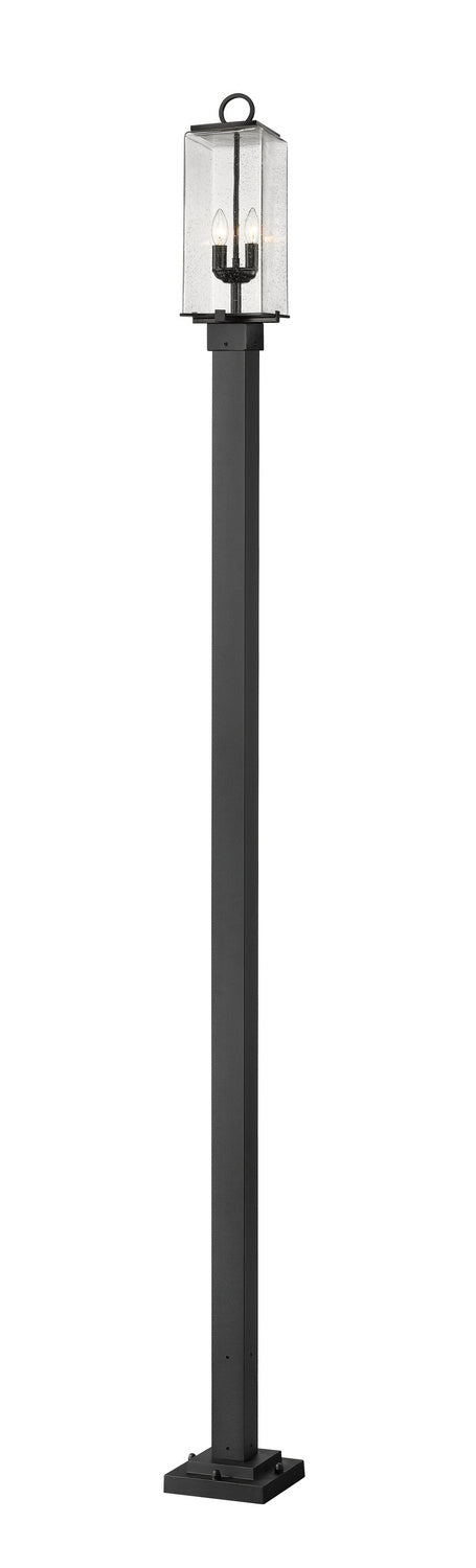 Z-Lite 592PHMS-536P-BK Two Light Outdoor Post Mounted Fixture, Black