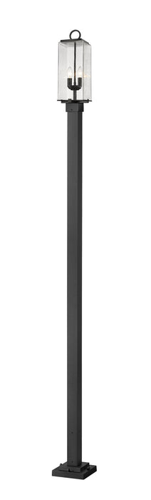 Z-Lite 592PHMS-536P-BK Two Light Outdoor Post Mounted Fixture, Black