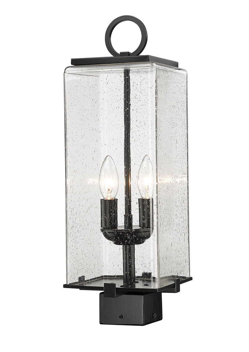 Z-Lite 592PHMS-BK Two Light Outdoor Post Mount Fixture, Black
