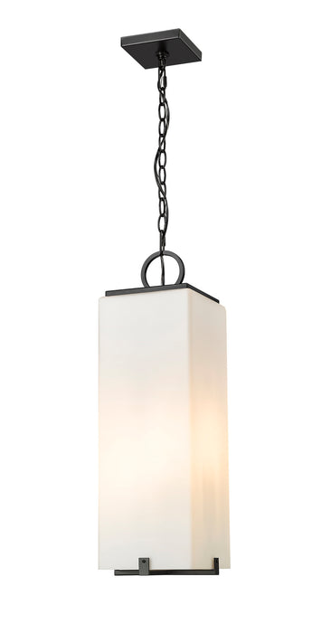 Z-Lite 593CHB-BK Three Light Outdoor Chain Mount Ceiling Fixture, Black