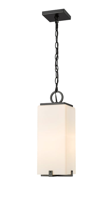 Z-Lite 593CHM-BK One Light Outdoor Chain Mount Ceiling Fixture, Black