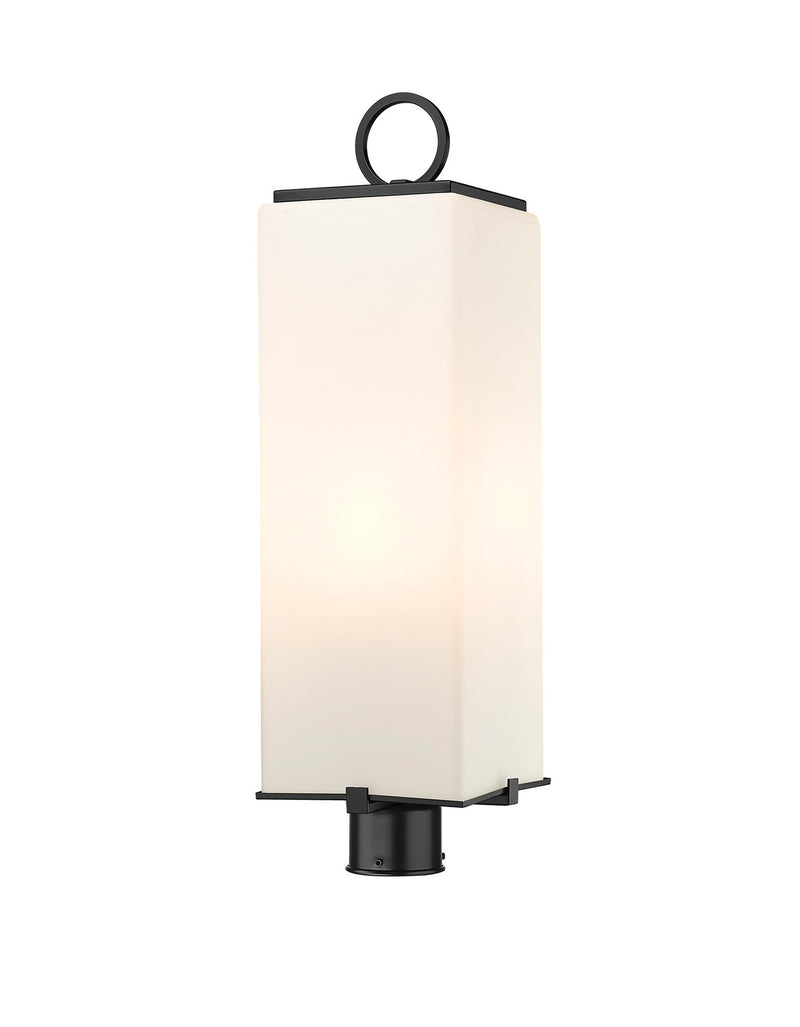 Z-Lite 593PHBR-BK Three Light Outdoor Post Mount Fixture, Black