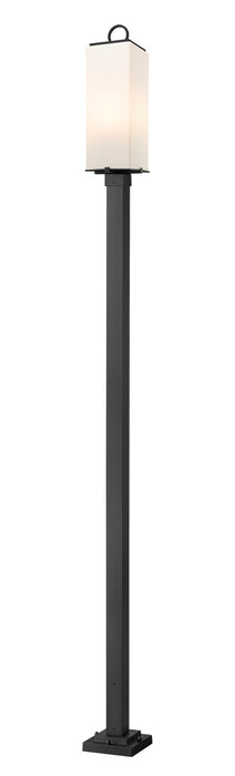 Z-Lite 593PHBS-536P-BK Three Light Outdoor Post Mounted Fixture, Black