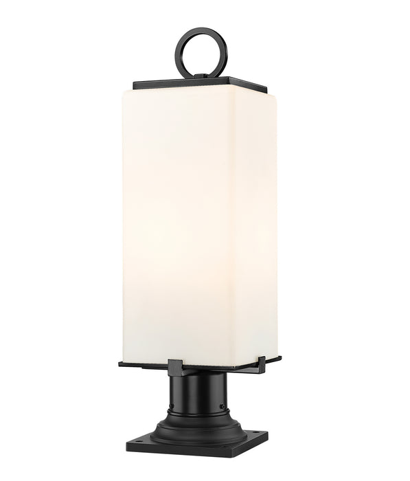 Z-Lite 593PHMR-533PM-BK Two Light Outdoor Pier Mounted Fixture, Black