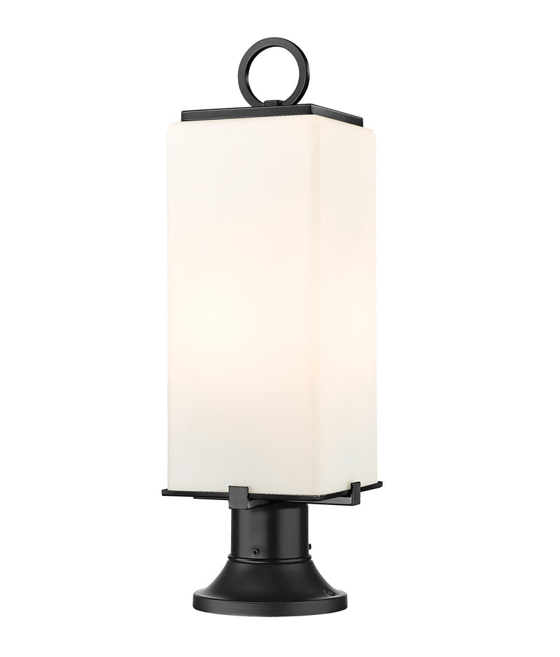 Z-Lite 593PHMR-553PM-BK Two Light Outdoor Pier Mounted Fixture, Black