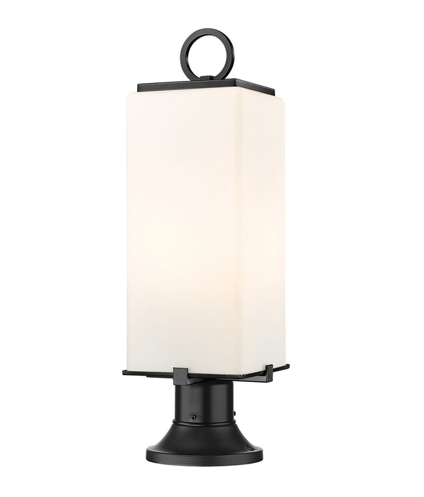 Z-Lite 593PHMR-553PM-BK Two Light Outdoor Pier Mounted Fixture, Black