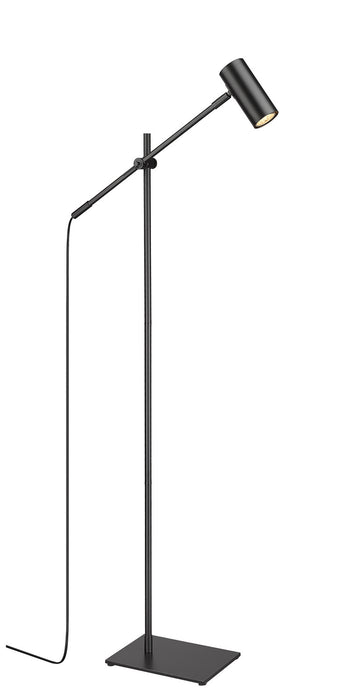Z-Lite 814FL-MB One Light Floor Lamp, Matte Black