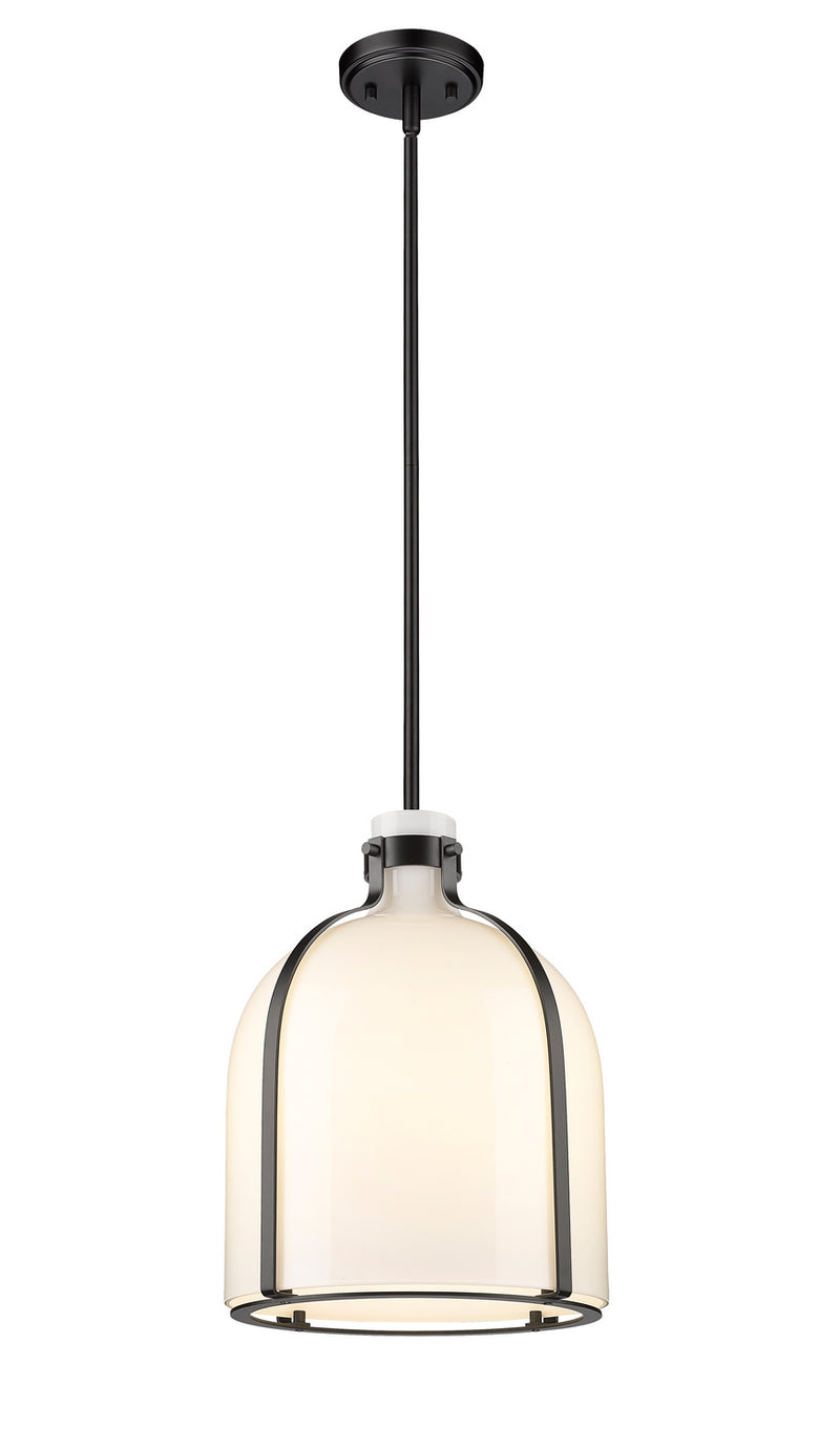 Z-Lite 818-12MB One Light Pendant, Matte Black
