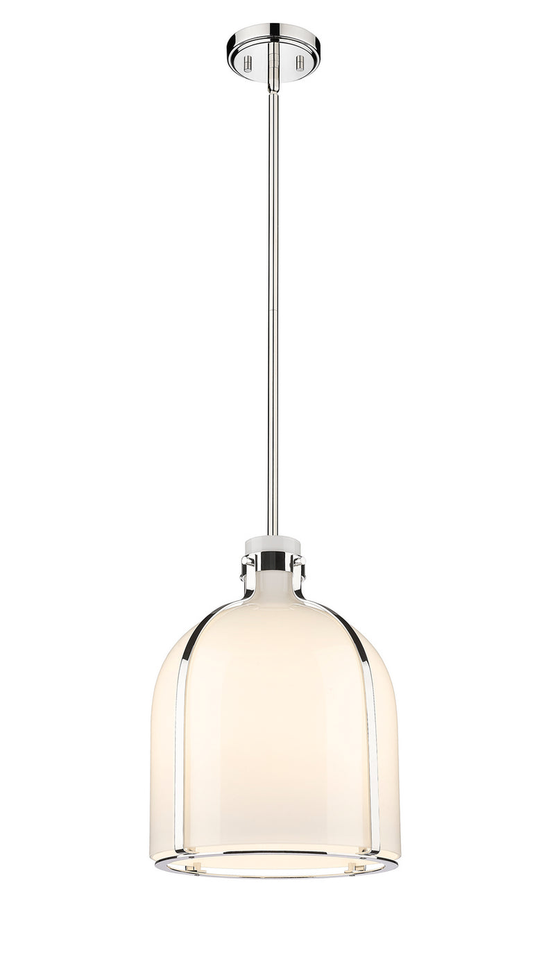 Z-Lite 818-12PN One Light Pendant, Polished Nickel
