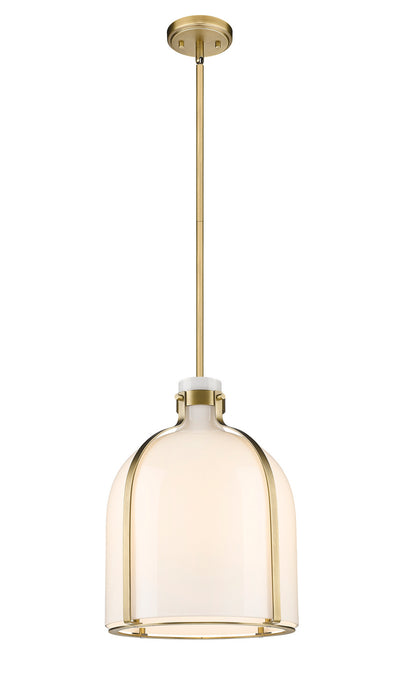 Z-Lite 818-12RB One Light Pendant, Rubbed Brass