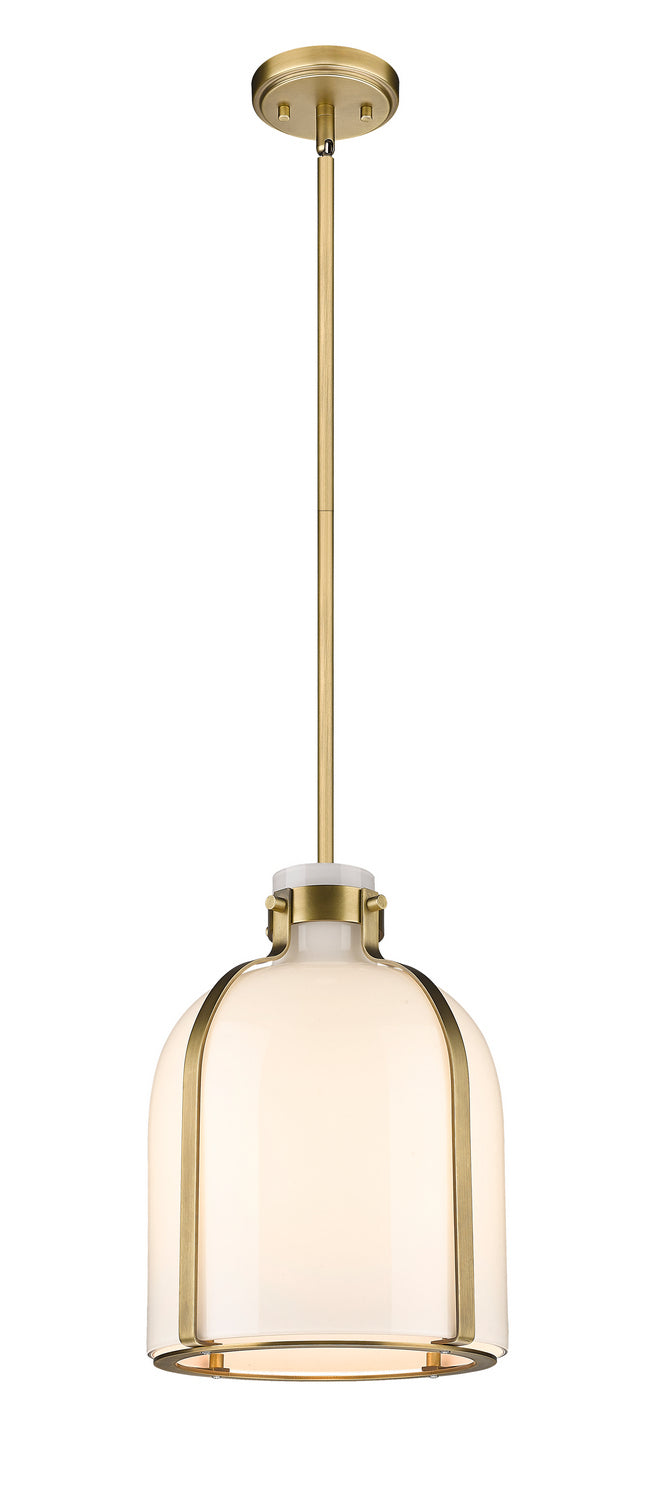 Z-Lite 818-9RB One Light Pendant, Rubbed Brass