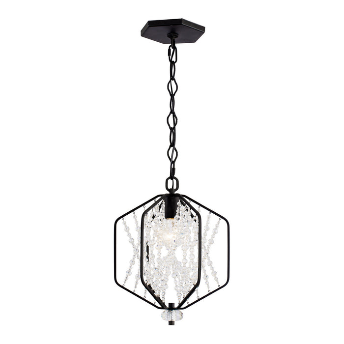 Varaluz 321M01CB One Light Mini Pendant, Carbon