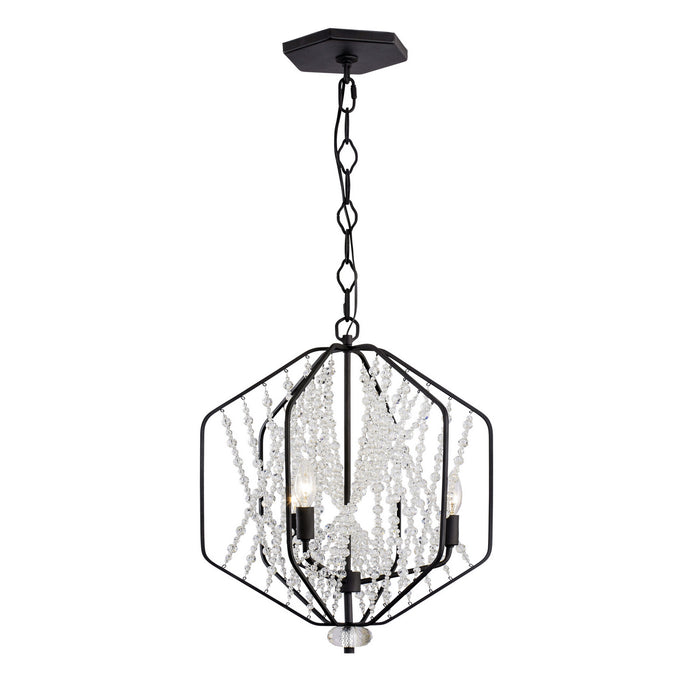 Varaluz 321P03CB Three Light Pendant, Carbon