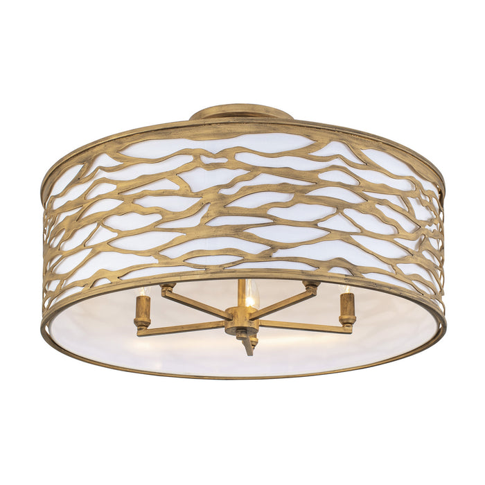 Varaluz 348S05HG Five Light Convertible Semi-Flush/Pendant, Havana Gold