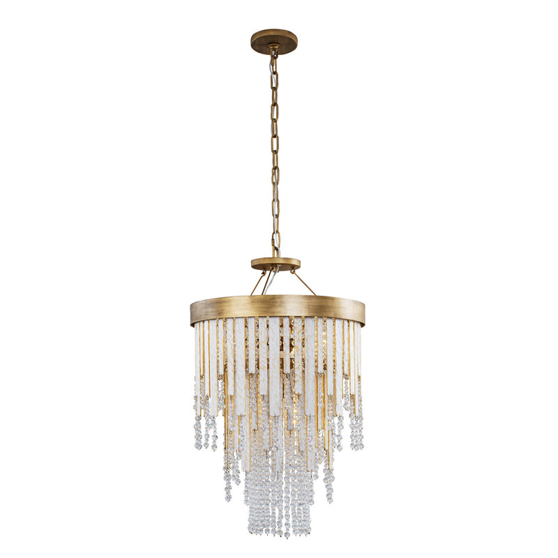 Varaluz 359C04HG Four Light Chandelier, Havana Gold