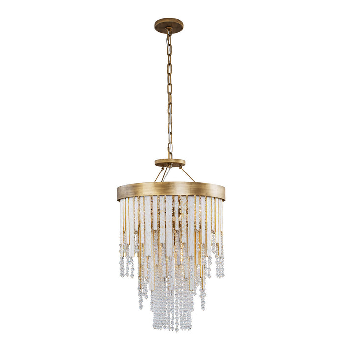 Varaluz 359C04HG Four Light Chandelier, Havana Gold