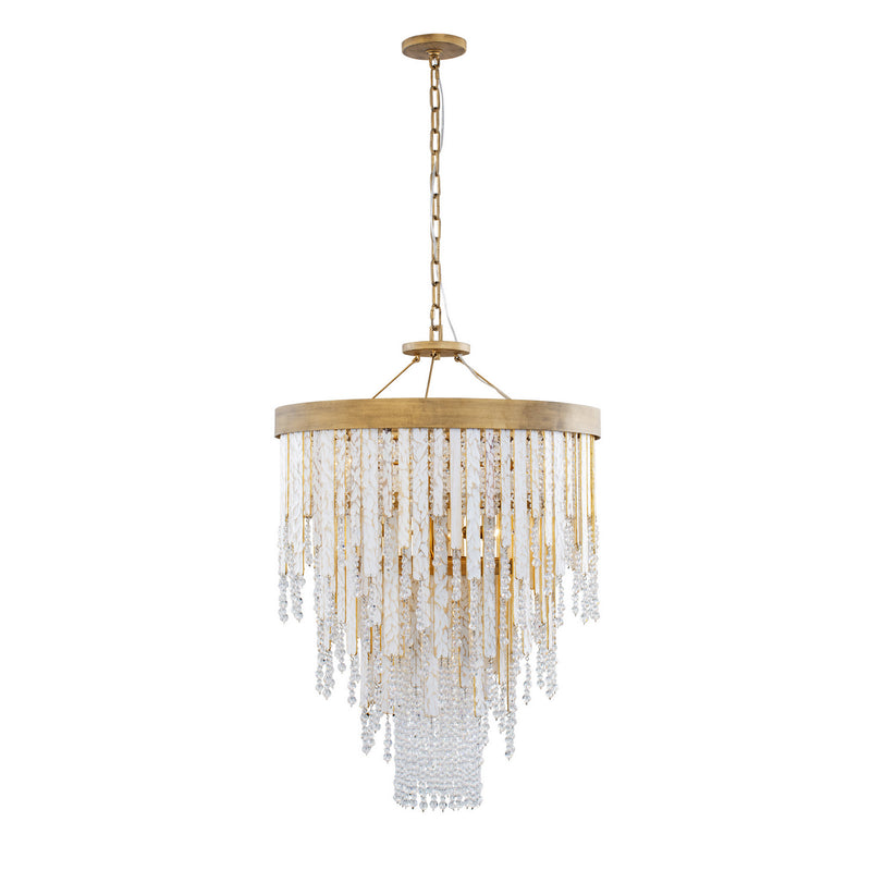 Varaluz 359C07HG Seven Light Chandelier, Havana Gold