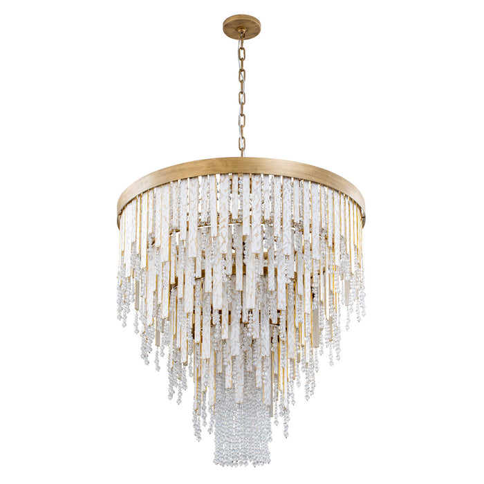 Varaluz 359C13HG 13 Light Chandelier, Havana Gold