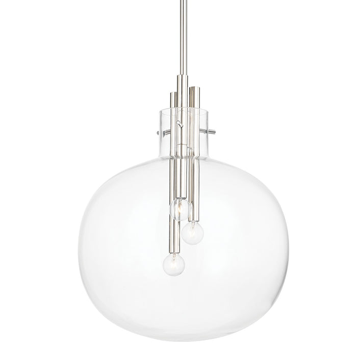 Hudson Valley 3918-PN Three Light Pendant, Polished Nickel