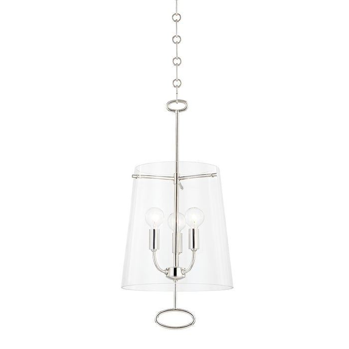 Hudson Valley 4711-PN Three Light Pendant, Polished Nickel