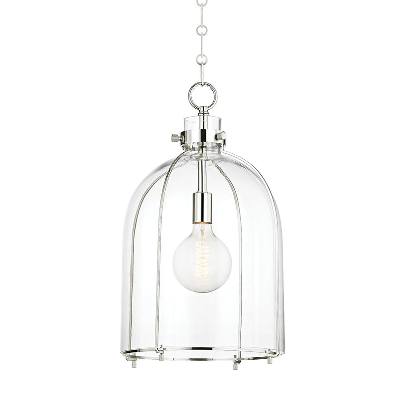 Hudson Valley 7306-PN One Light Pendant, Polished Nickel
