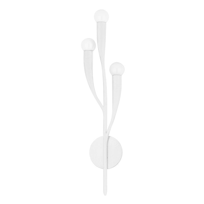 Hudson Valley 9603-WP Three Light Wall Sconce, White Plaster