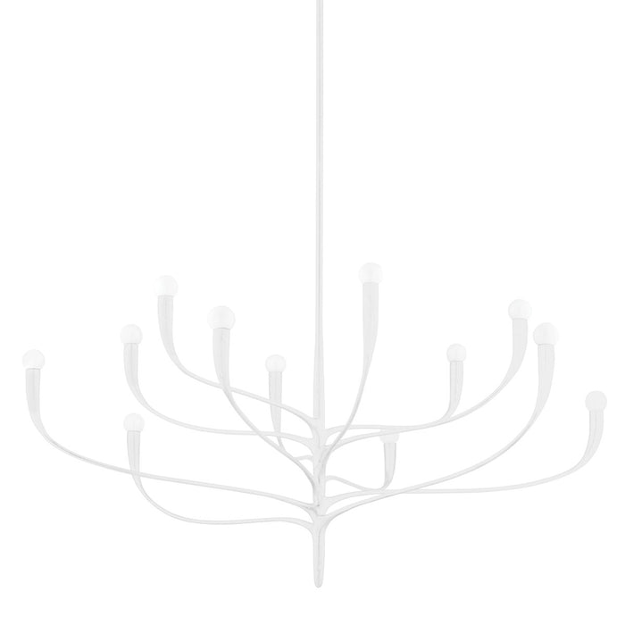 Hudson Valley 9612-WP 12 Light Chandelier, White Plaster