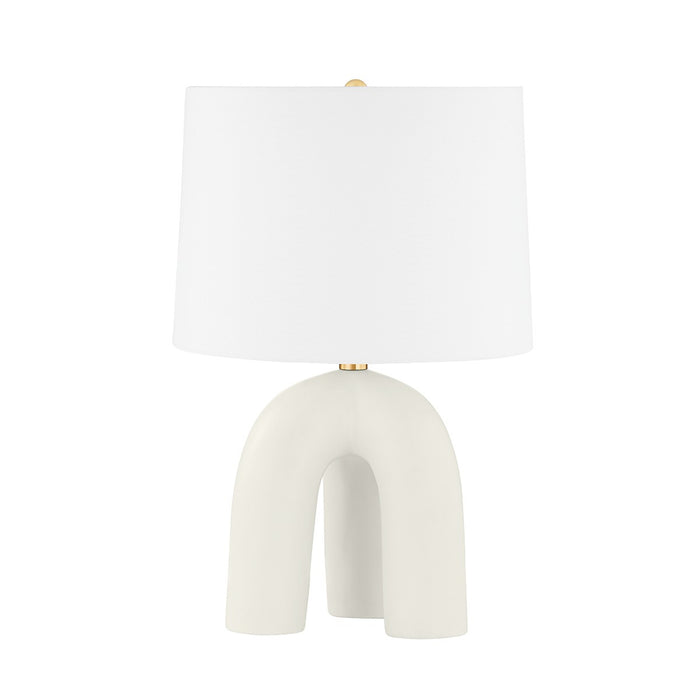 Hudson Valley L1604-AGB/CSI One Light Table Lamp, Aged Brass/Satin Ivory