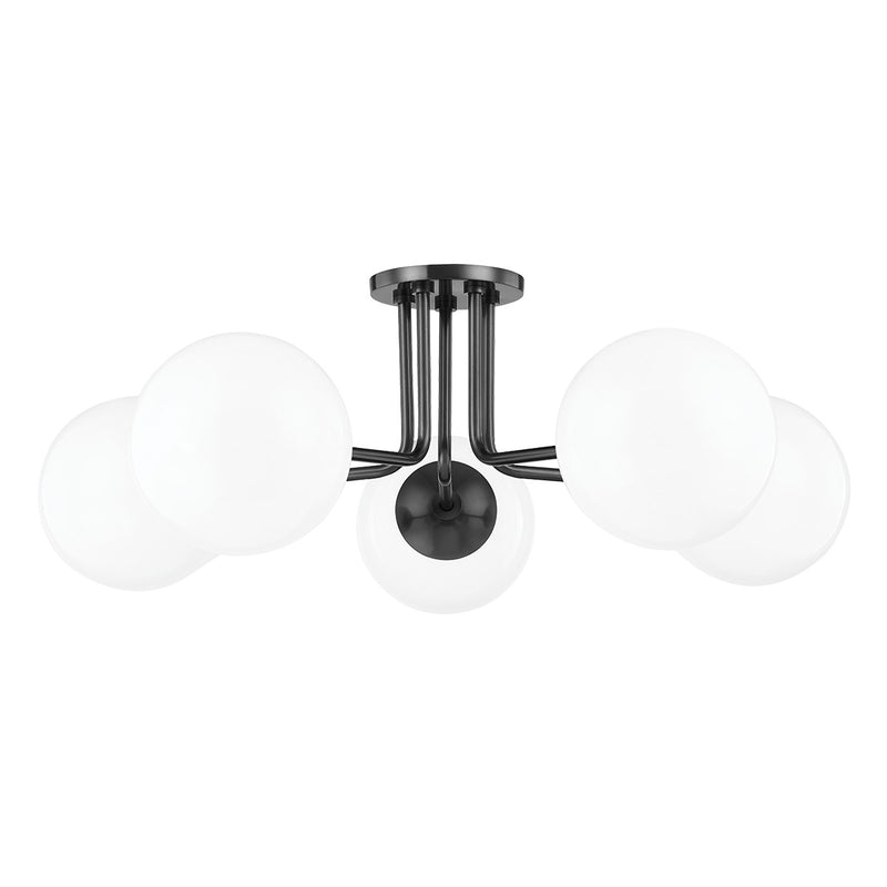 Mitzi H105605-OB Five Light Semi Flush Mount, Old Bronze