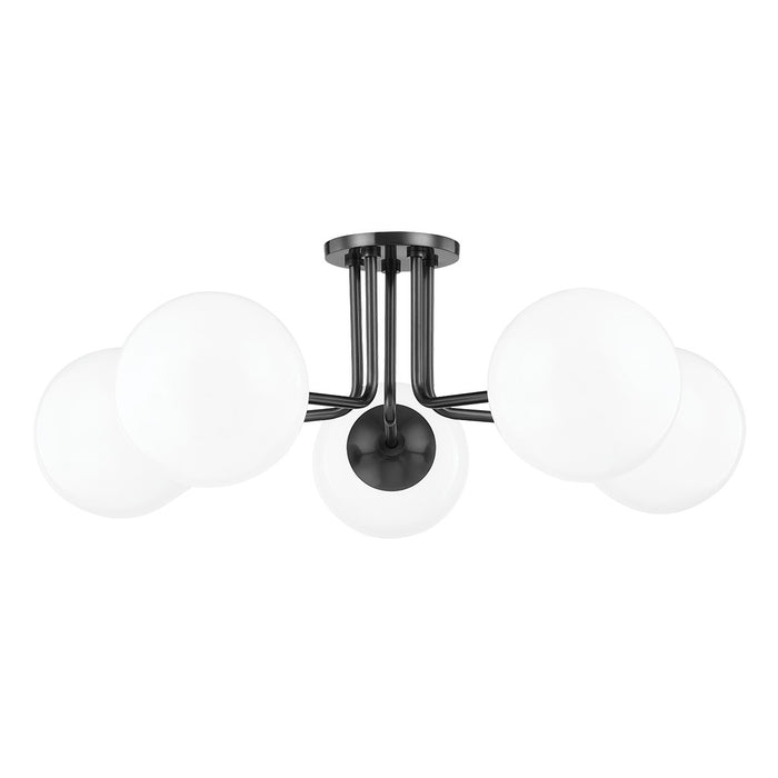 Mitzi H105605-OB Five Light Semi Flush Mount, Old Bronze