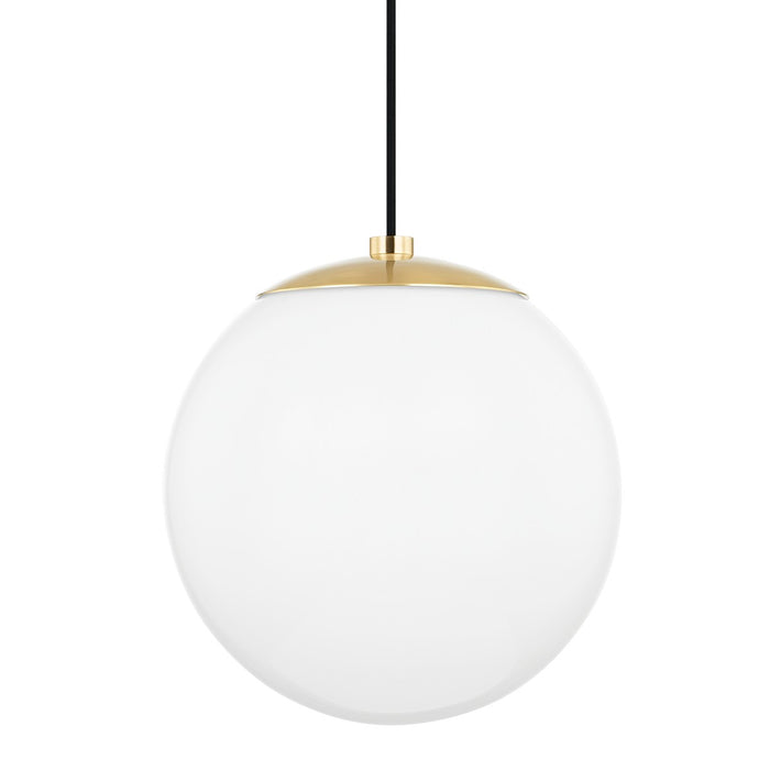 Mitzi H105701L-AGB One Light Pendant, Aged Brass