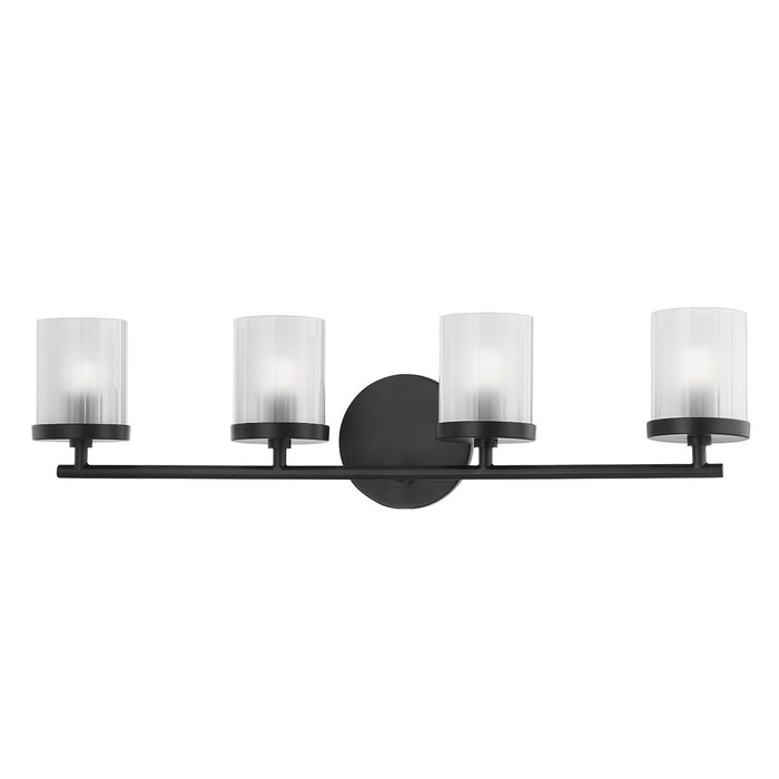 Mitzi H239304-SBK Four Light Bath and Vanity, Soft Black