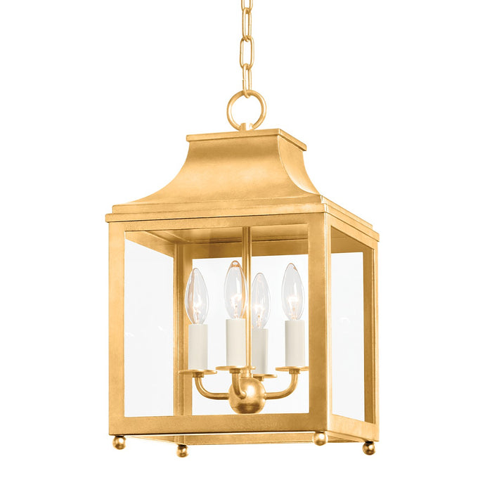 Mitzi H259704S-VGL Four Light Pendant, Vintage Gold Leaf