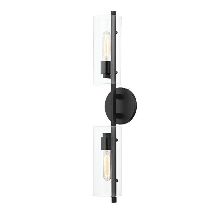 Mitzi H326102-SBK Two Light Wall Sconce, Soft Black