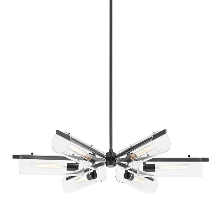 Mitzi H326806-SBK Six Light Chandelier, Soft Black