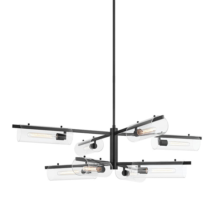Mitzi H326808-SBK Eight Light Chandelier, Soft Black